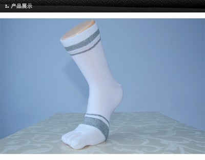 貞正 M1602Z-2五指襪子男純棉春夏中厚中筒襪 商務條紋全棉分趾襪 廠家 廠家直銷圖片_高清圖_細節(jié)圖